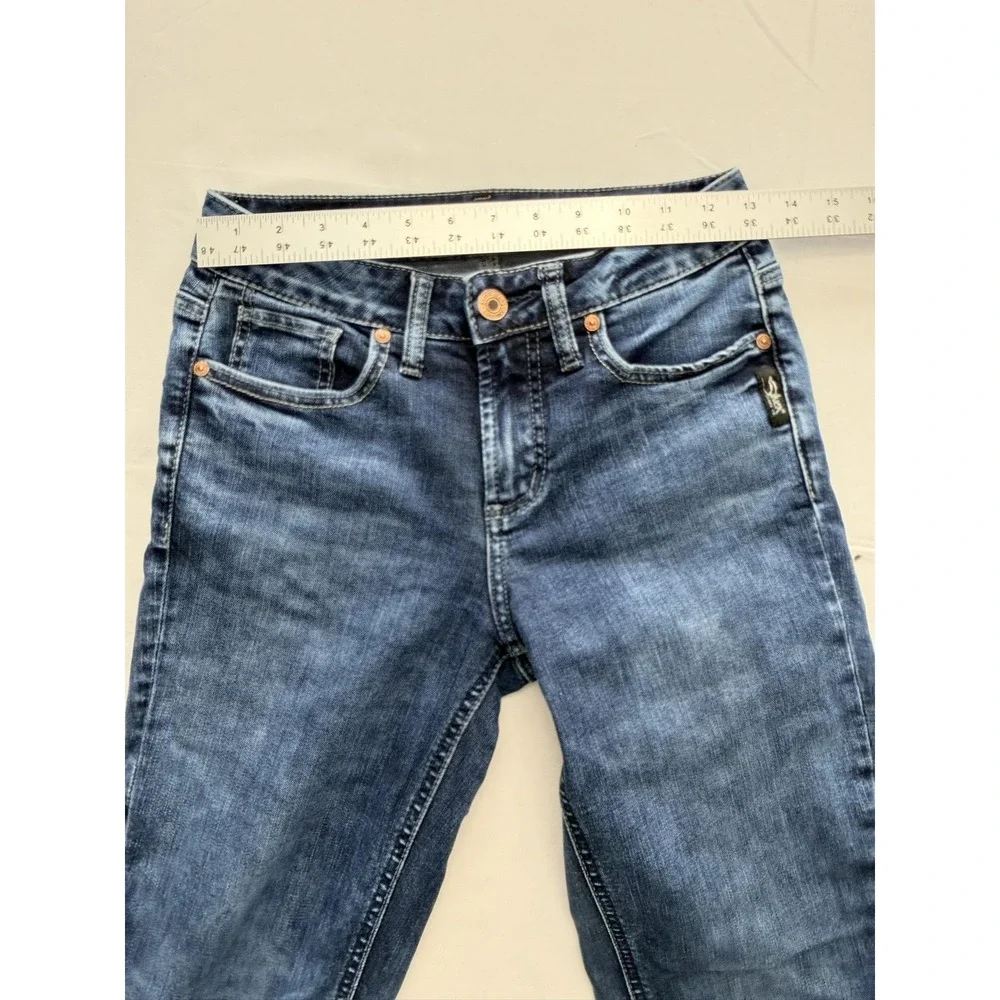Silver Jeans Co Suki Capri Jeans Womens 26 Blue Med Wash Mid Rise 26x23.5 Denim